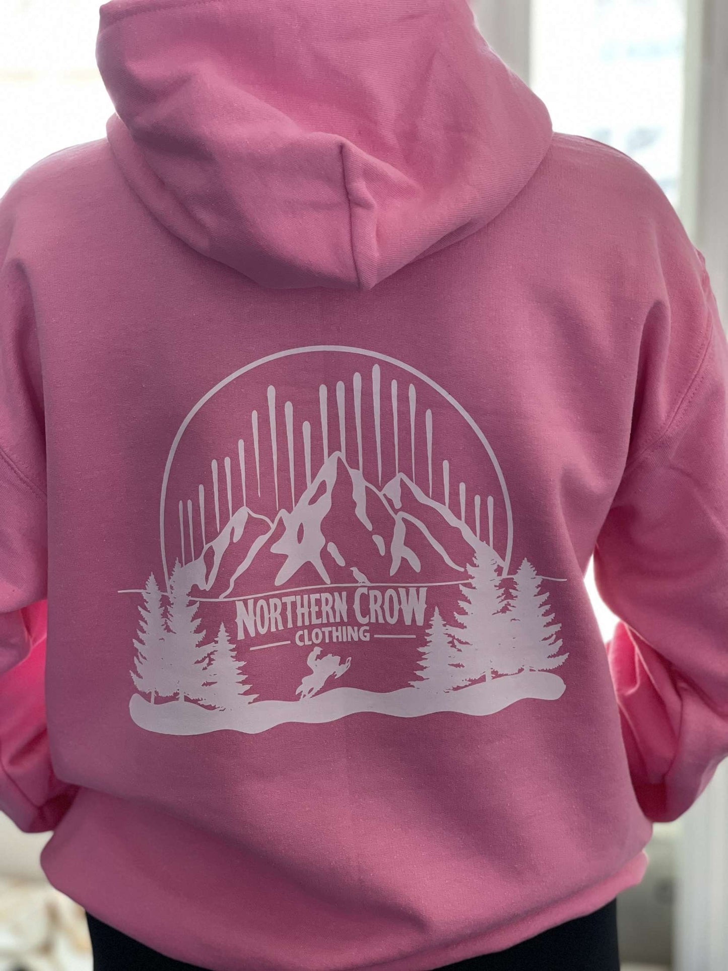 Sledding hoodie white